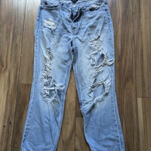 Distressed Mom Jeans